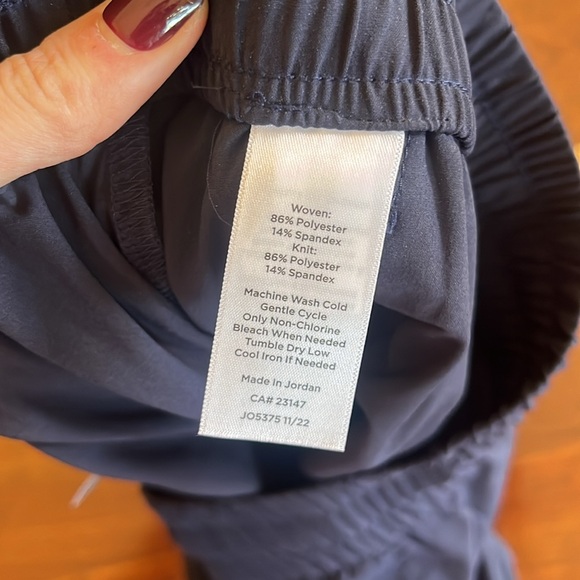 T byTalbots Women's Navy Drawstring Waist Stretch Pants - Picture 10 of 11